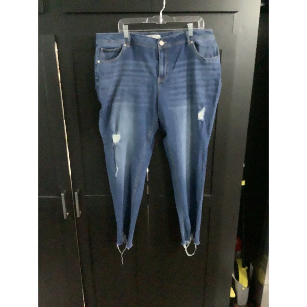 Denim Jeans Hi Rise Distressed Sz 20W